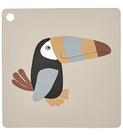 OYOY D?kkeserviet - Silikone - Toucan - Clay