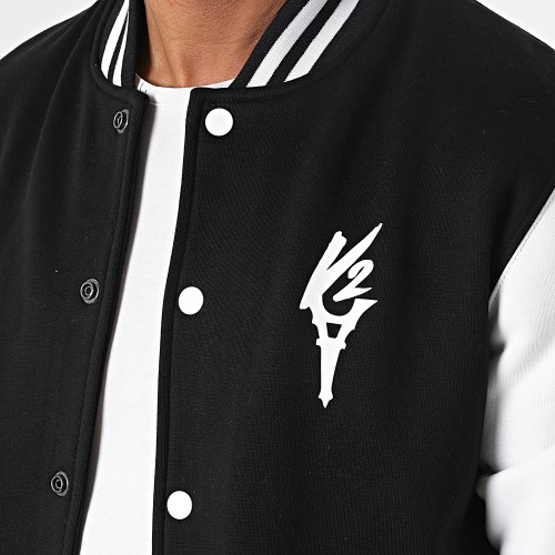 Veste Teddy V2V Noir Blanc