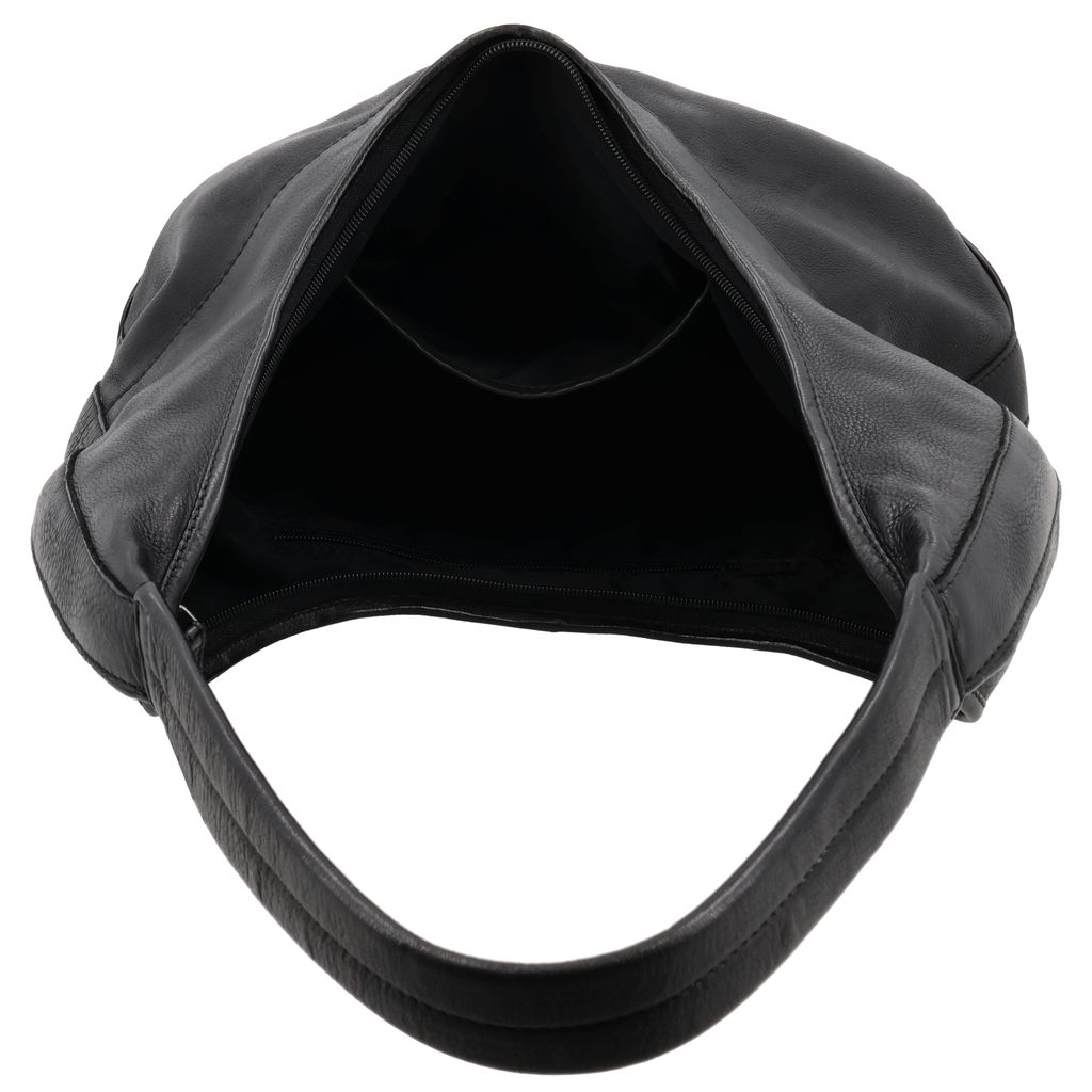 Hide & Stitches Paint Rock Schoudertas Halve Maan Zwart