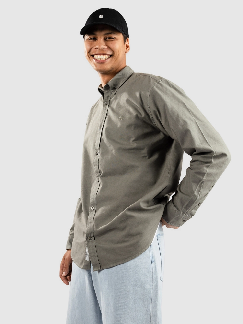 Carhartt WIP Bolton Shirt smoke green/garment dyed