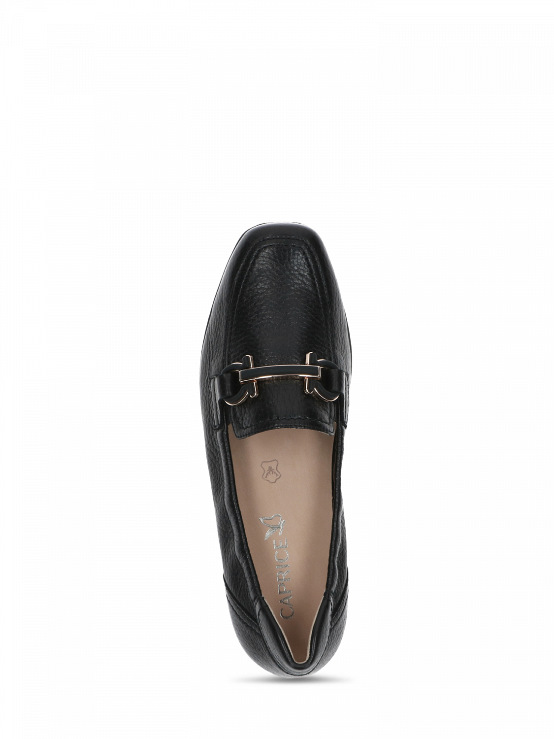 Caprice Black Deer Leather Loafer