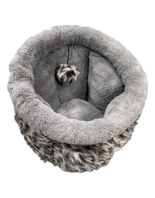 Adori Slaapmand Mila - Kattenbed - 40x32 cm Grijs Print