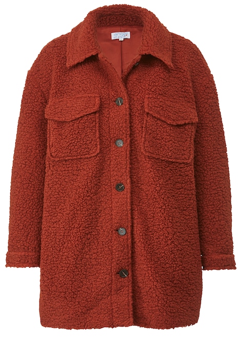 Teddyjacke, Overshirt, Hemdkragen, Langarm, Futter