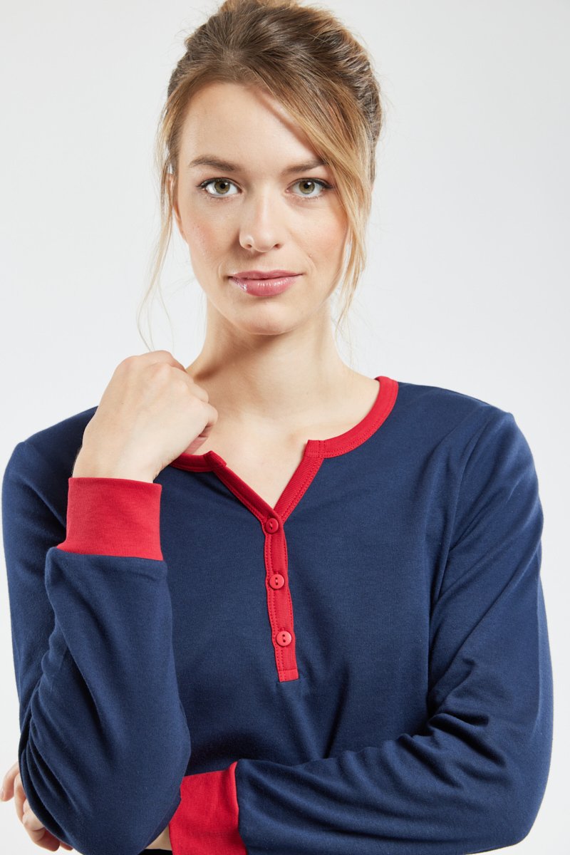 Pyjama jogging à motifs - coton épais