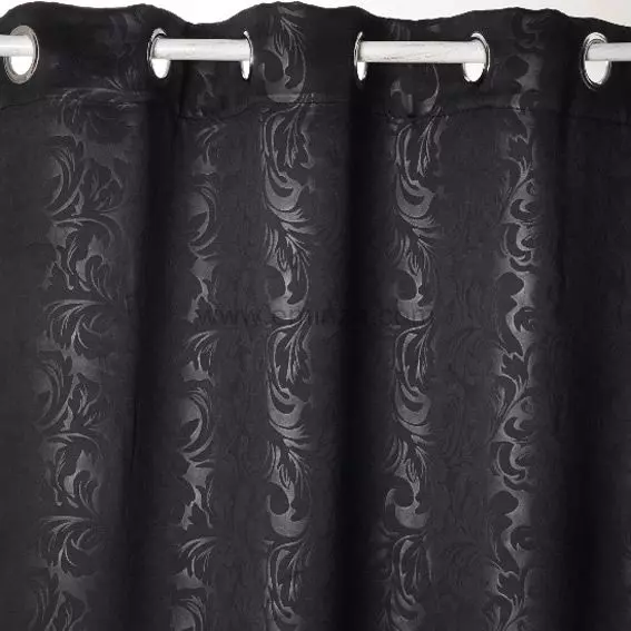 Rideau occultant (140 x H240 cm) Design Noir
