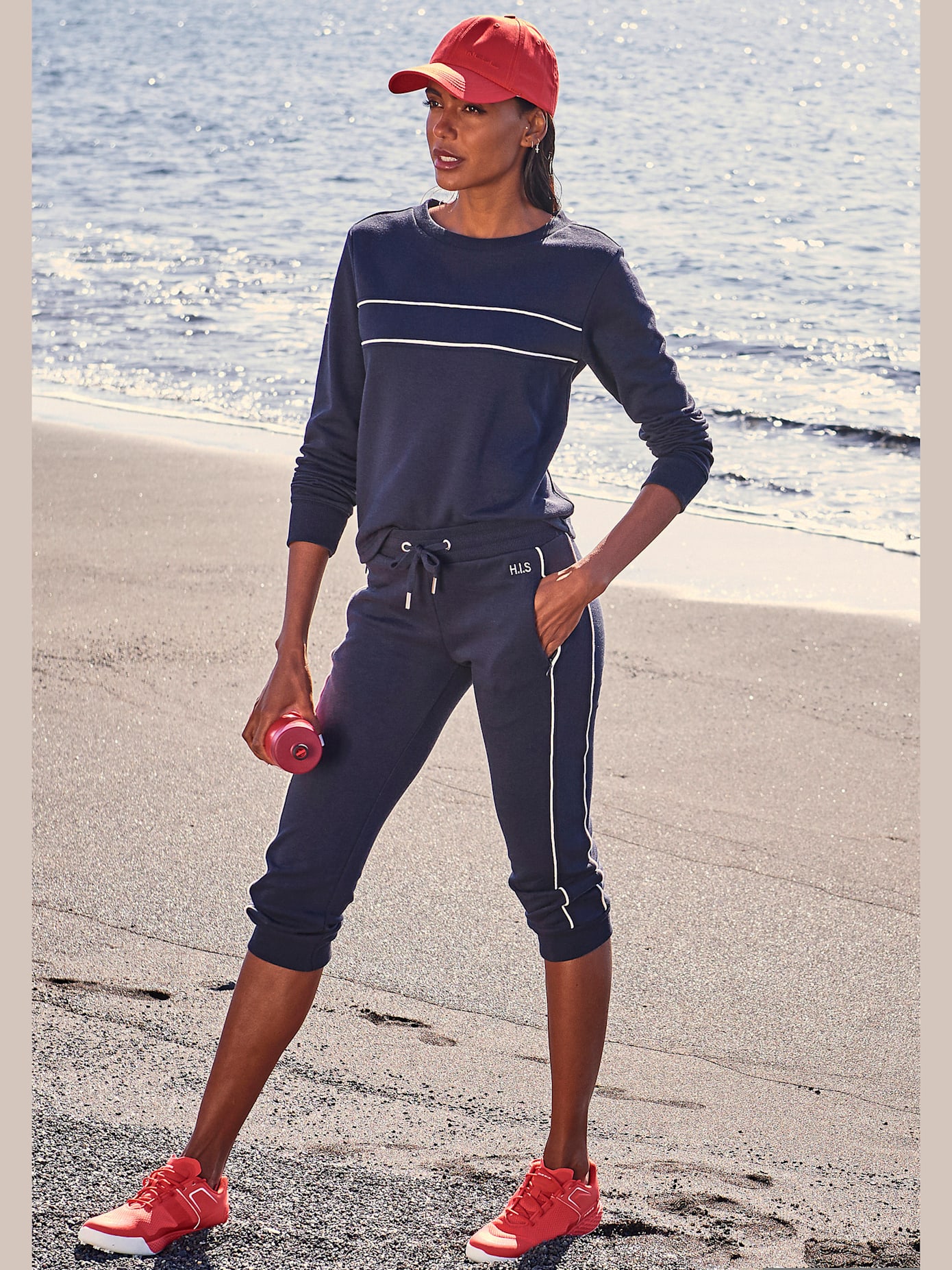 Sweatshirt sport avec passepoil