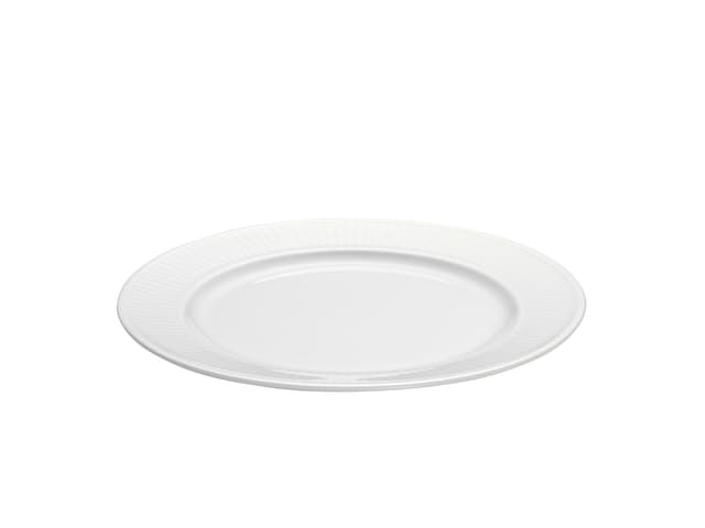 Pillivuyt Plissé Tallerken flad Dia 17 cm Hvid