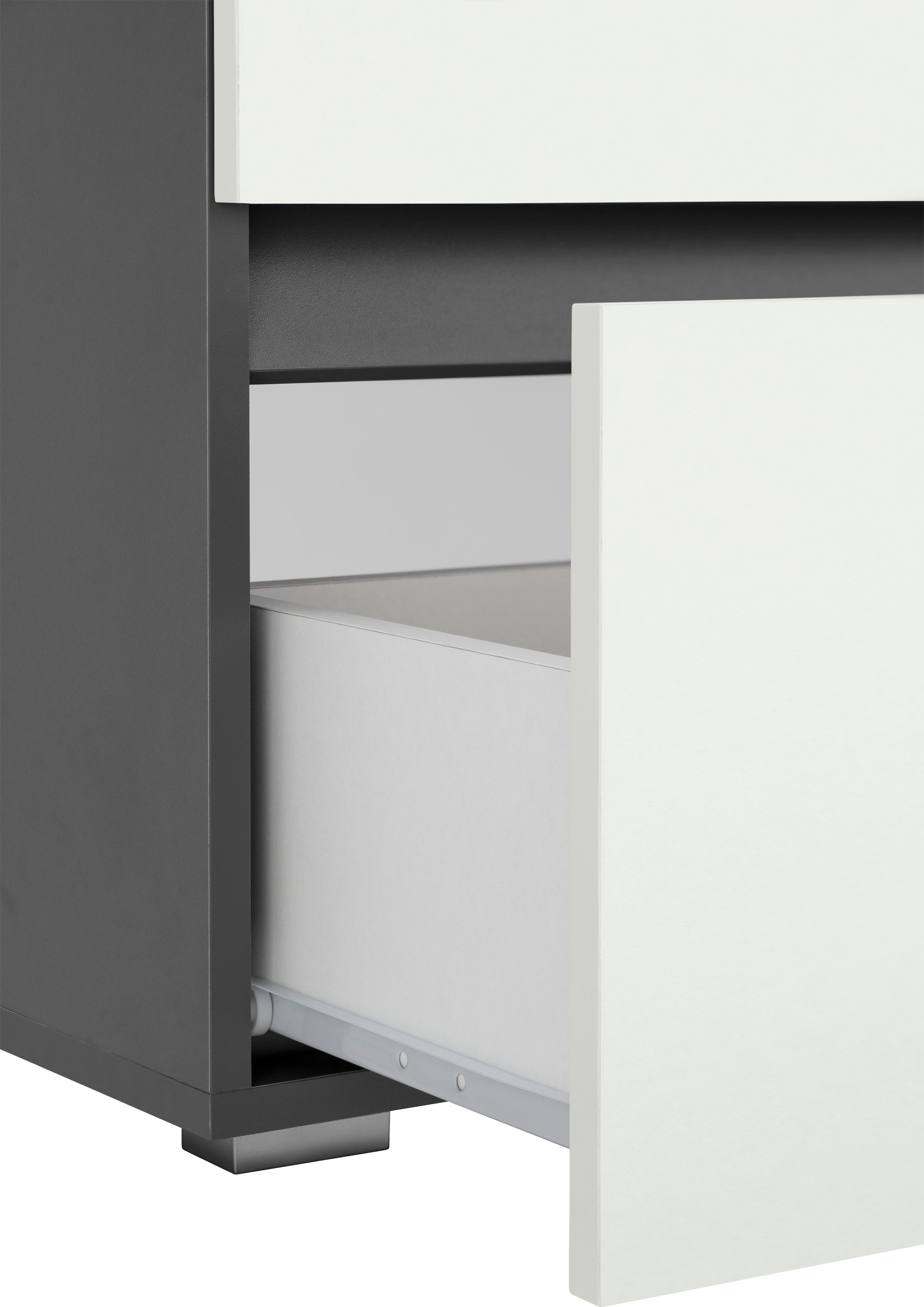 Home affaire Waschbeckenunterschrank »Wisla« Siphonausschnitt, Push-to-open-Funktion, Breite 80 cm, Höhe 55 cm