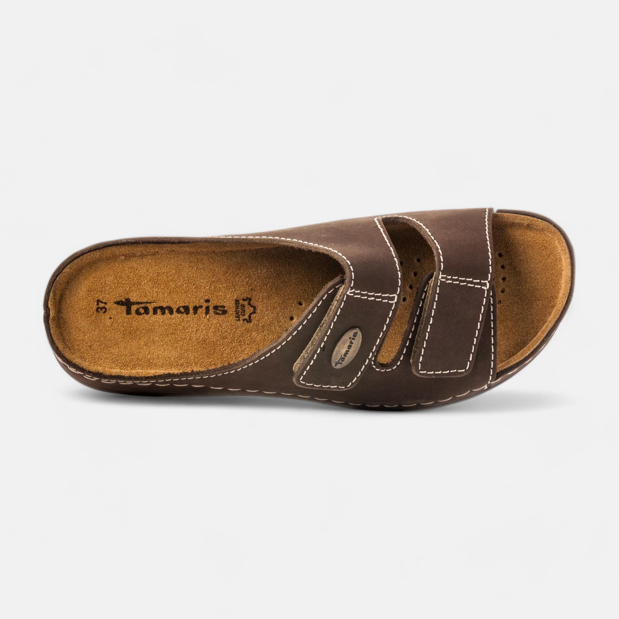 Chaussures confort paramédical Femme en cuir marron