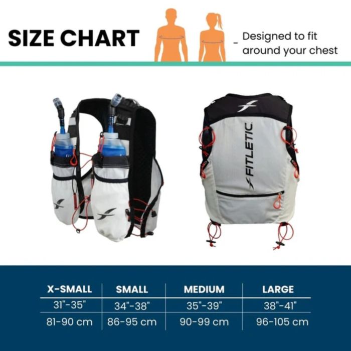 Fitletic Unisex Diverse Trail  2.5 HydraVest Hvid