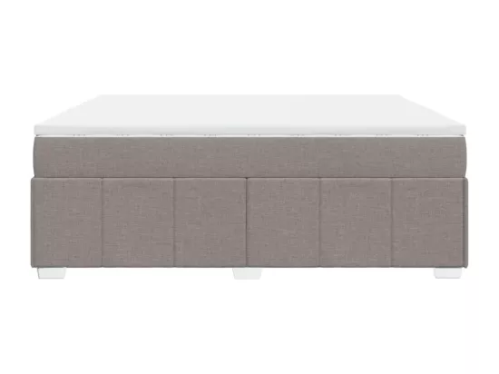 Sommier à lattes de lit avec matelas Taupe 180x200 cm Tissu
