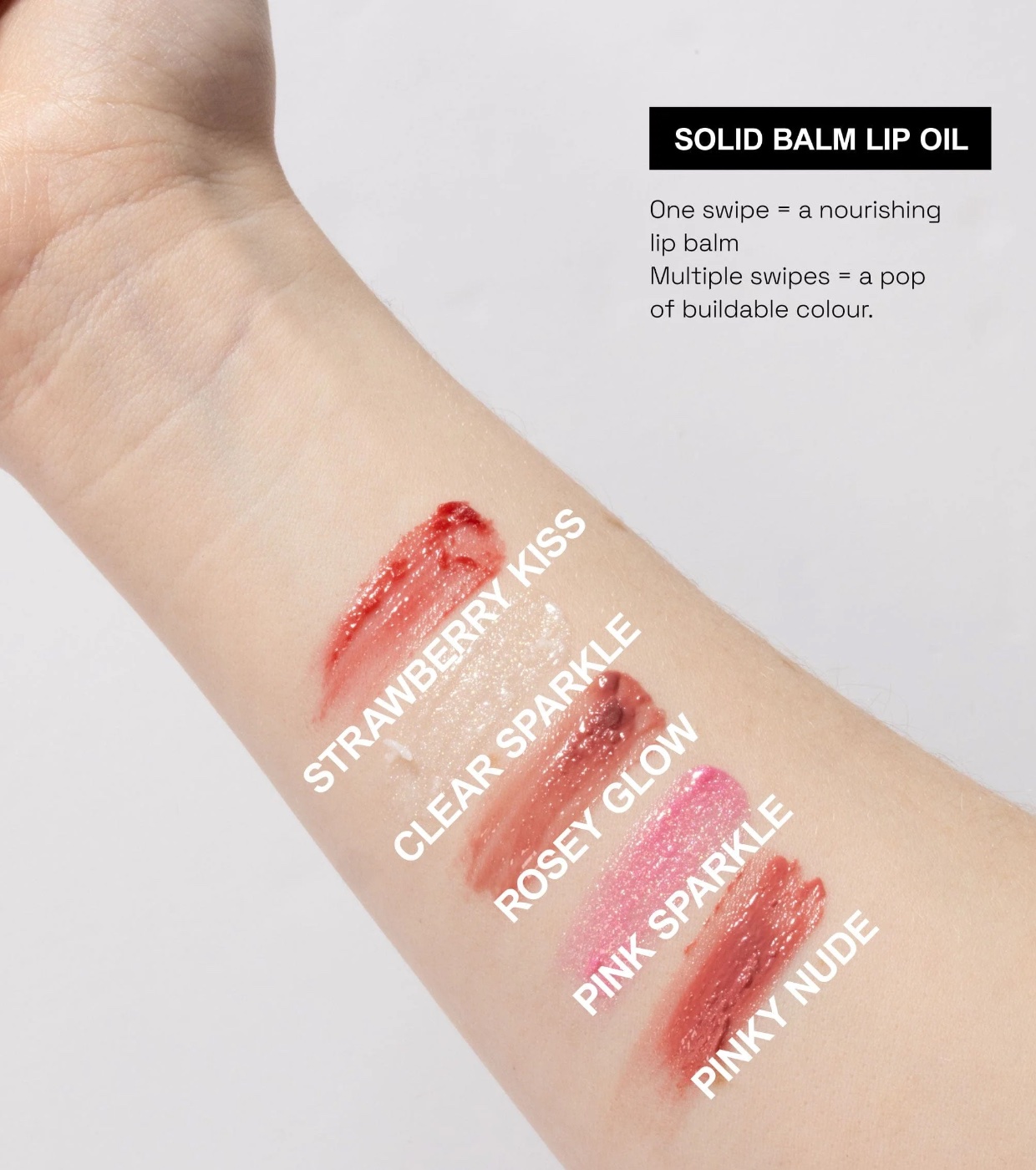 Technic Cosmetics - Óleo labial sólido com cor Twist & Shine - Strawberry Kiss