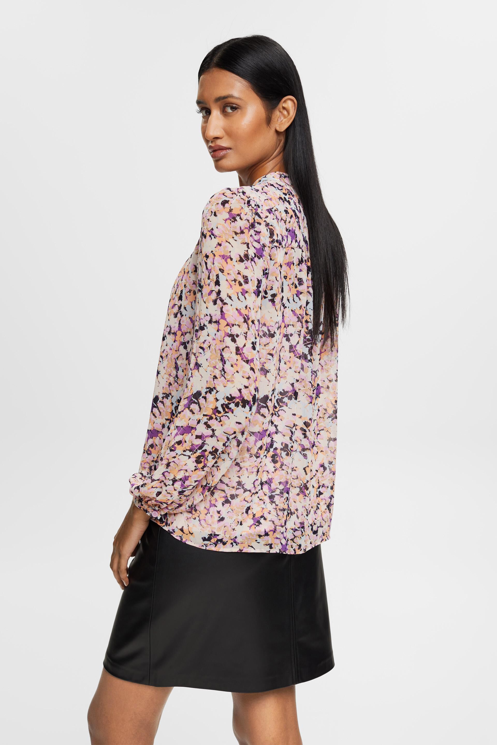 Blouse en chiffon à motif