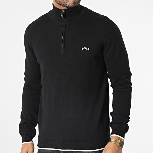 Pull Col Zippé Zallo 50482403 Noir