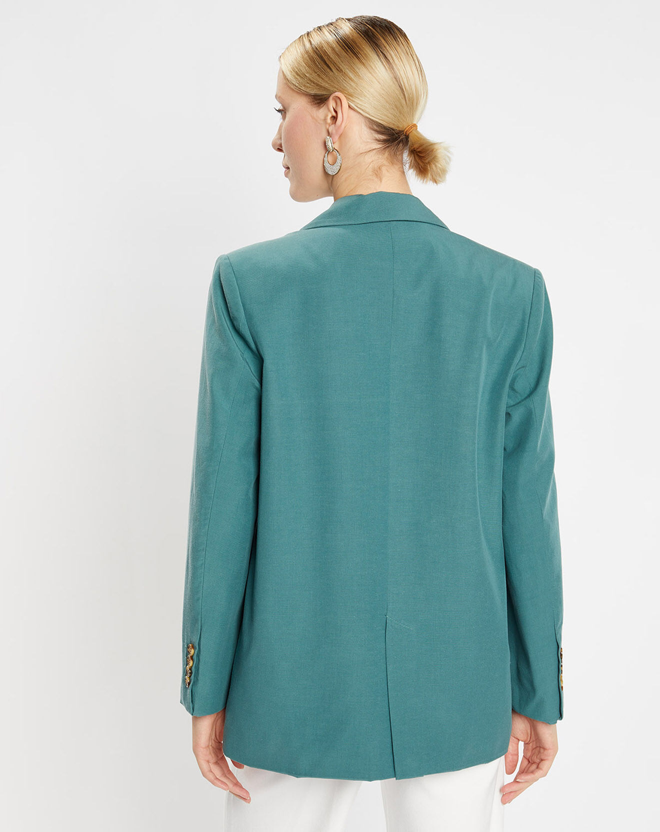 Jodhpur Veste de Blazer fluide bleu canard