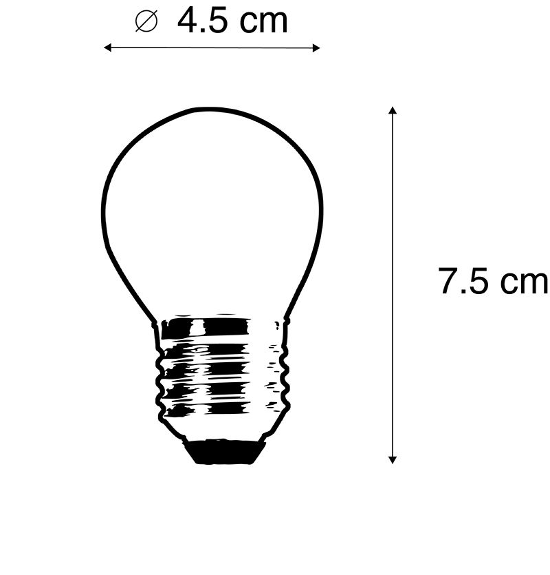 E27 dimbare LED filament kogellamp 3W 250 lm 2700K