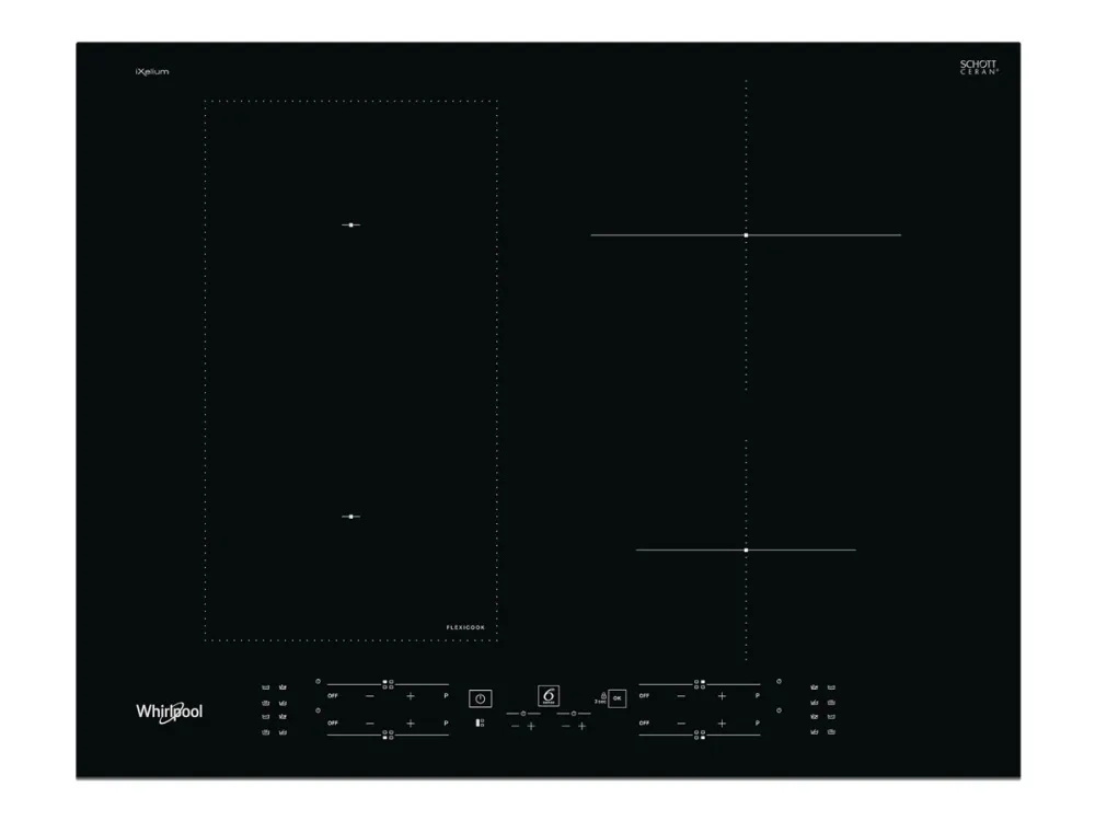 Whirlpool WL B4265 BF/IXL - Induktions kogeplade - 4 plader - Niche - bredde: 56 cm - dybde: 48 cm - med rustfrit stål-frontpynt - sort