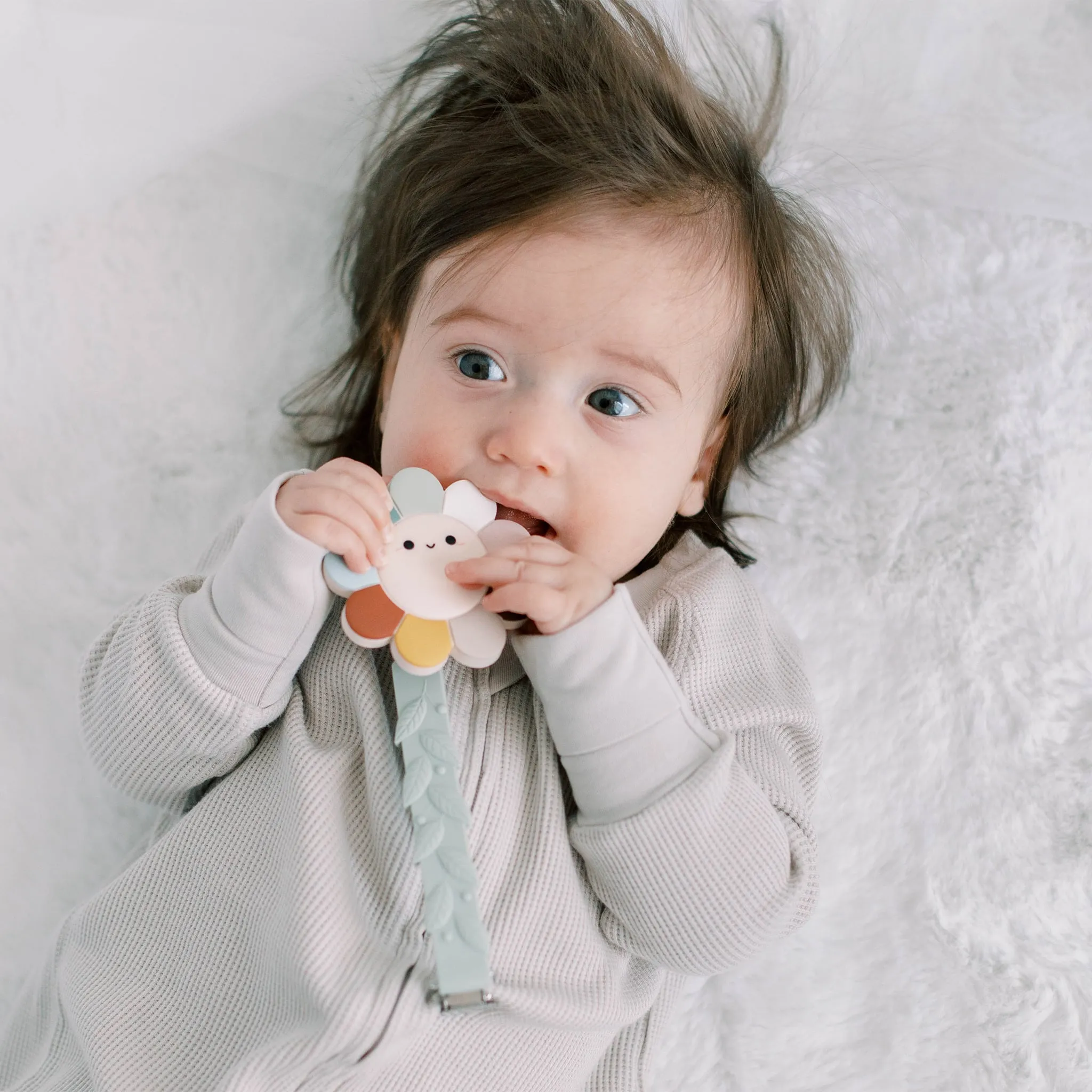 Loulou Lollipop Jouet de Dentition en Silicone - Marguerite