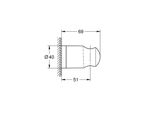 Grohe Quickfix Vitalio Universele douchehouder, chroom 27958001
