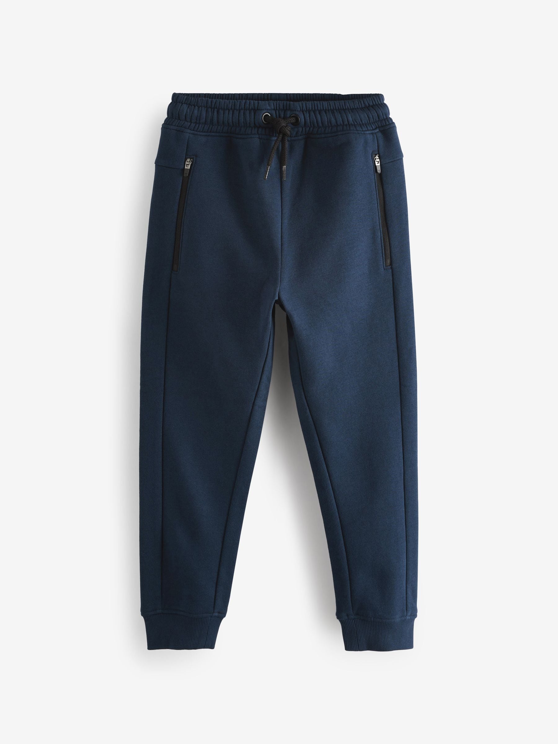 Marineblauw - Slim fit joggingbroek met rits (3 - 16 jr)