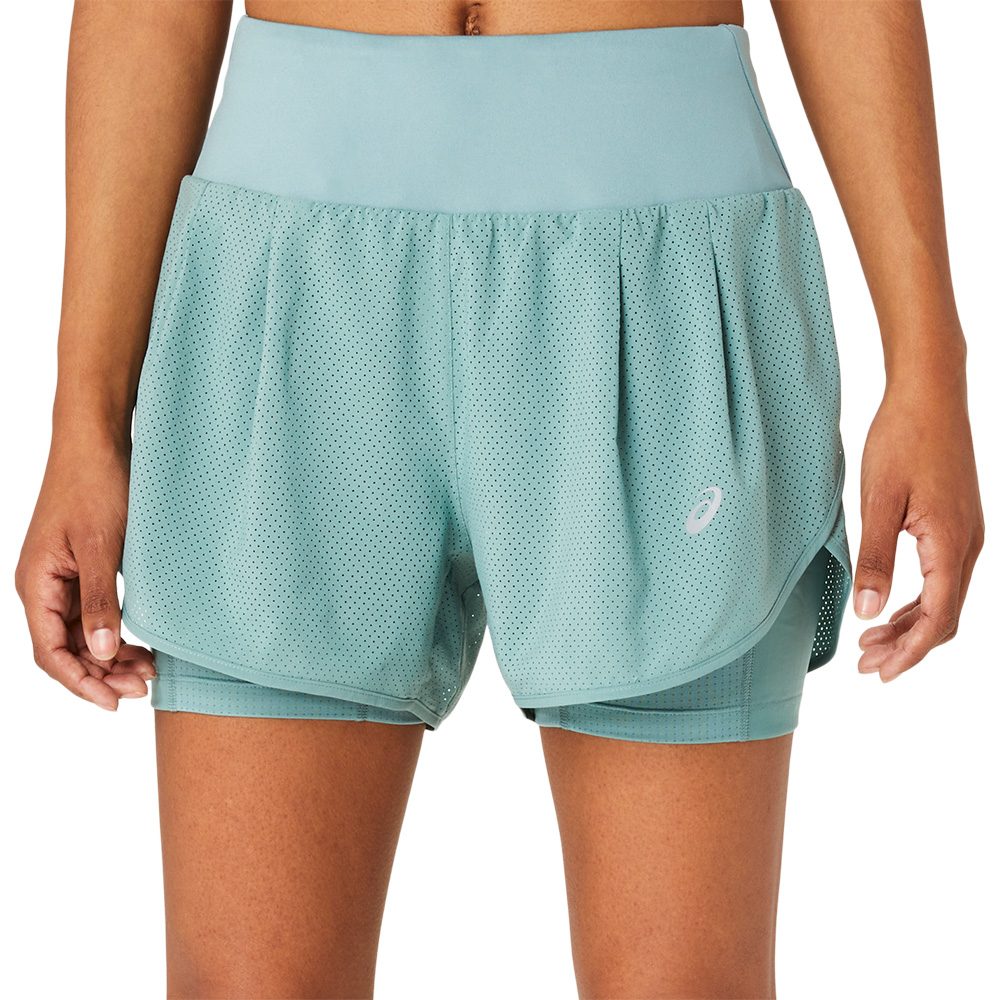 ASICS Road 2-N-1 3.5' Shorts Damen celadon