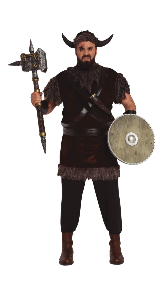 Viking Kostuum Bruin Grijs Heren