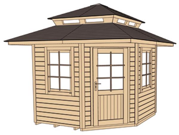 Weka Gartenhaus 149 5-Eck, ca. B318/H301/T318
