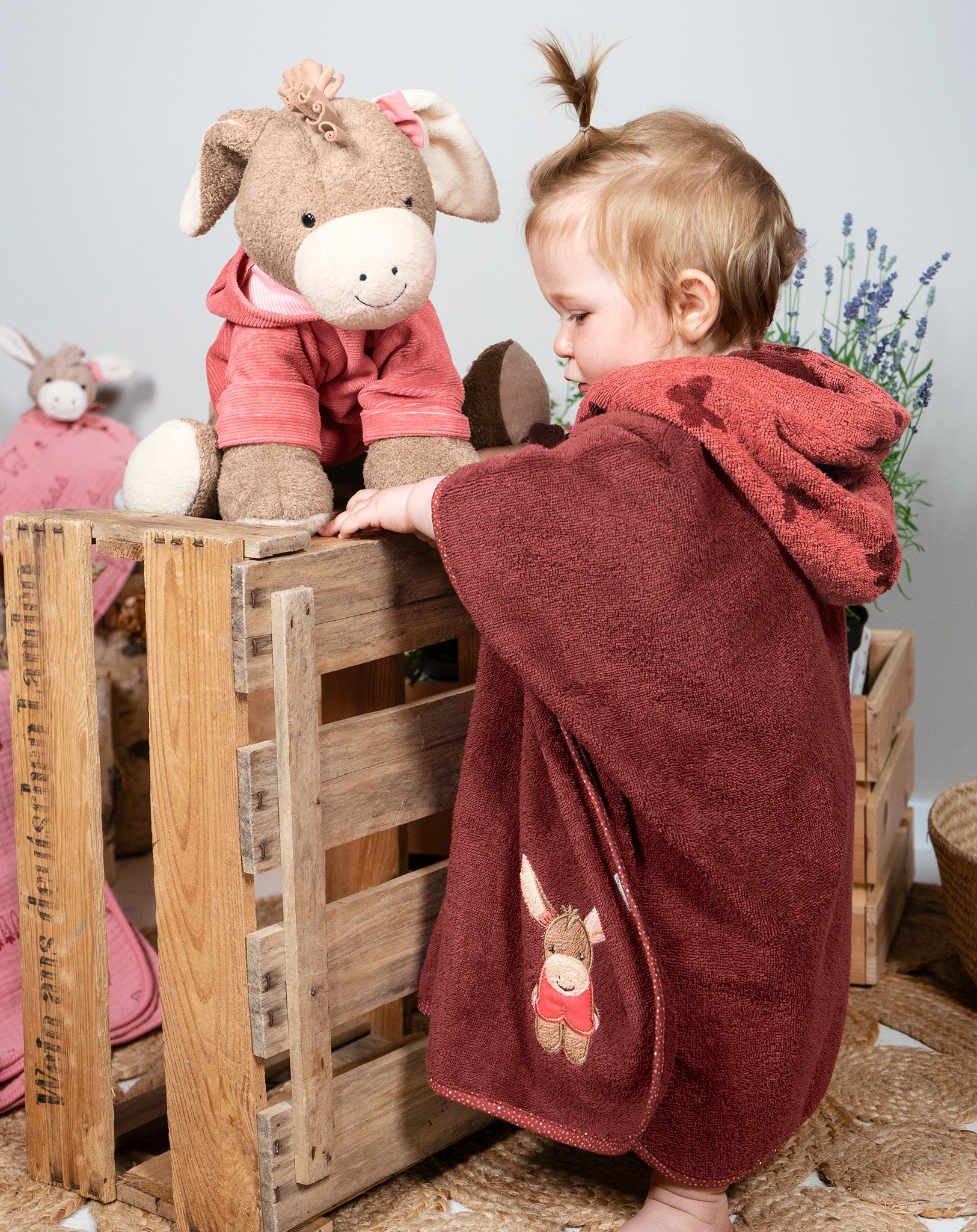 Poncho ESEL EMMILY in dunkelrot
