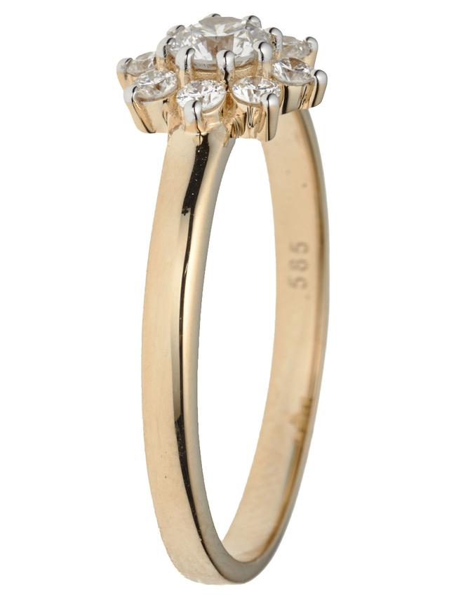 Entourage-Ring, Brillant, Gelbgold 585