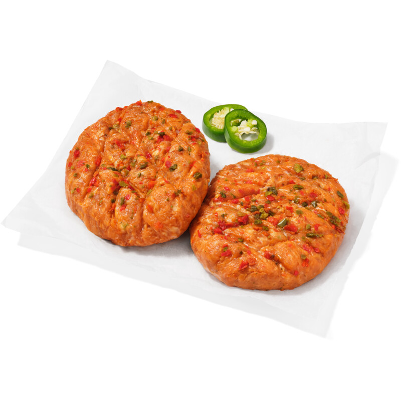 AH Scharrel kipburger jalapeño 2 stuks
