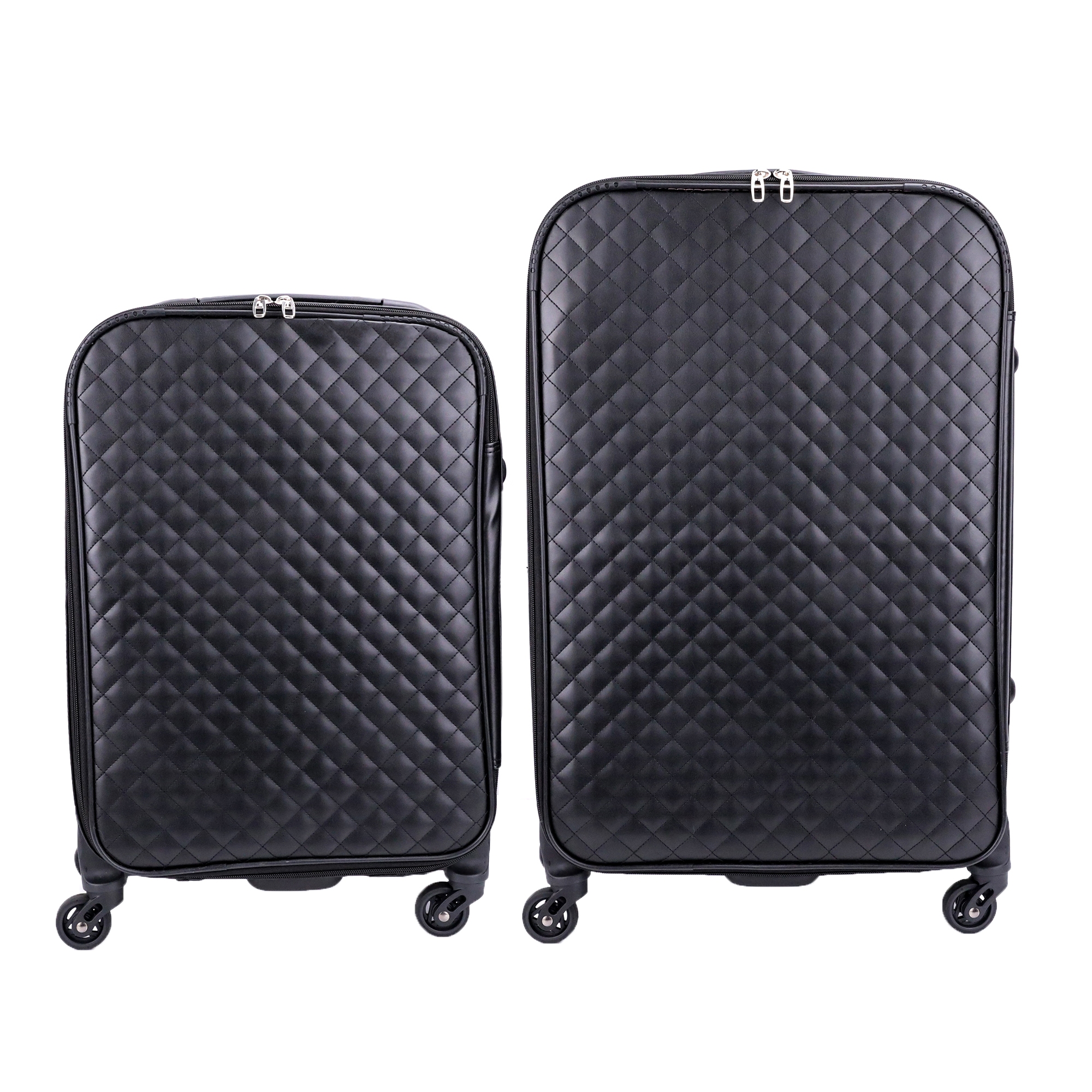 Reisekoffer Leder ODA 2er Set schwarz