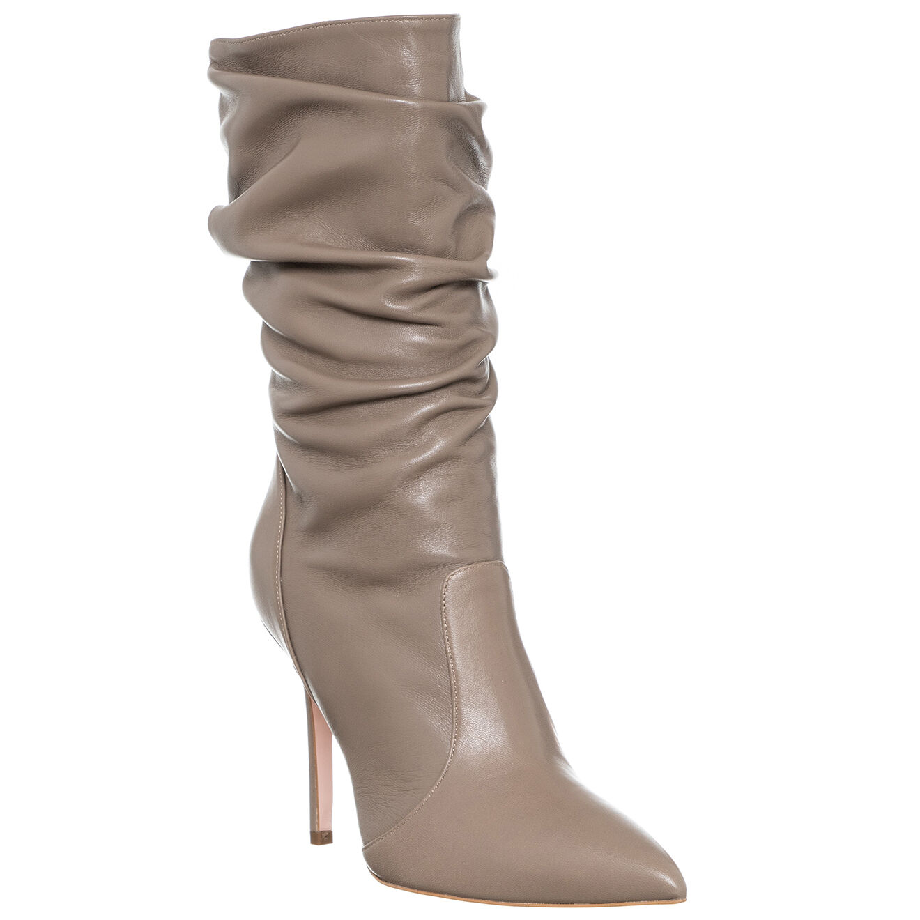 Liu-Jo Bottes en Cuir Alexa taupe - Talon 10 cm