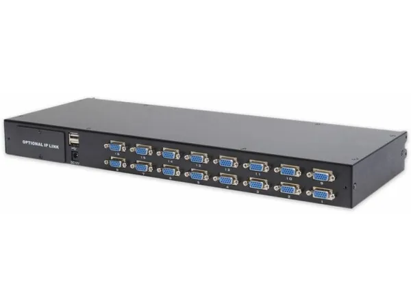 DIGITUS Professional DS-72214 - KVM switch - 16 x KVM port(s) - monterbar på stativ