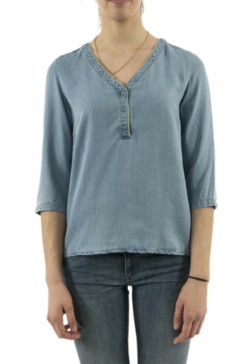 tee shirt Veromoda 10211063 trudy bleu