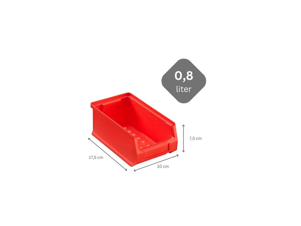 PROREGAL Super Saver Set 40x Rode Opbergdozen 2,0 HxBxD 7,5 x 10 x 17,5 cm 0,8 Liter Opbergdozen