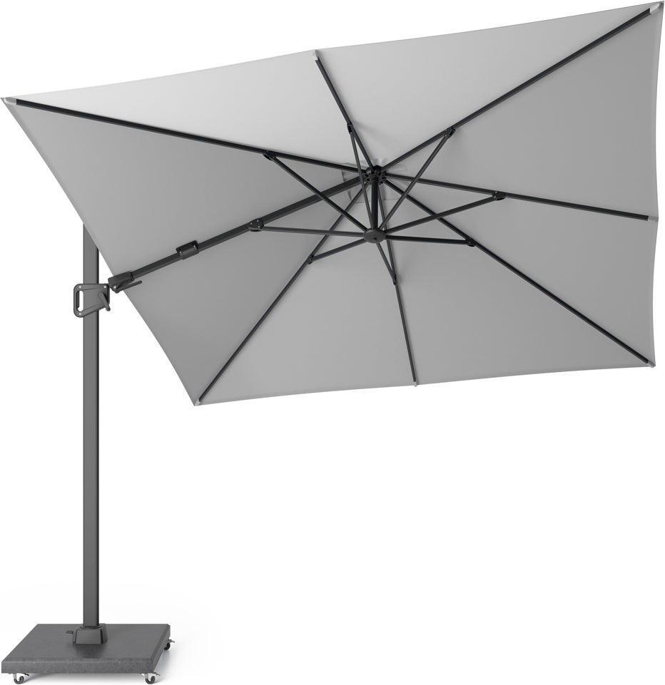 Platinum zweefparasol Merida Plus grijs 35+UV 300 x 300 cm