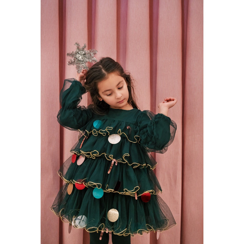 Køb MarMar Ballerina Glitter Dark Leaf December Kjole