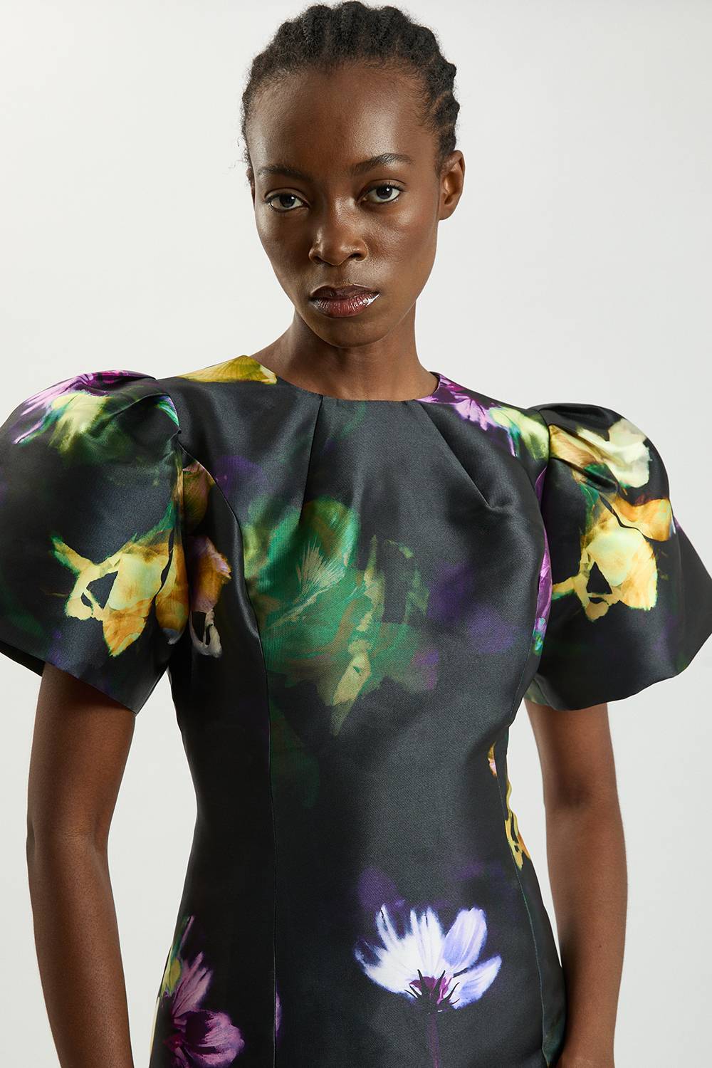 KarenMillen Robe Midi En Twill À Imprimé Fleuri Petite