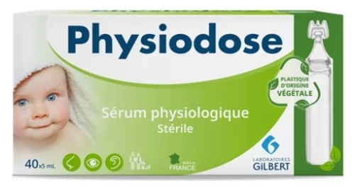 Sérum Physiologique Stérile - Physiodose - 40 Unidoses Végétales
