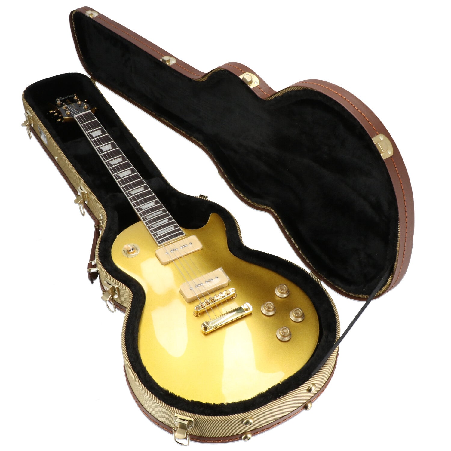 Fazley Protecc PSTW houten koffer voor singlecut elektrische gitaar Tweed