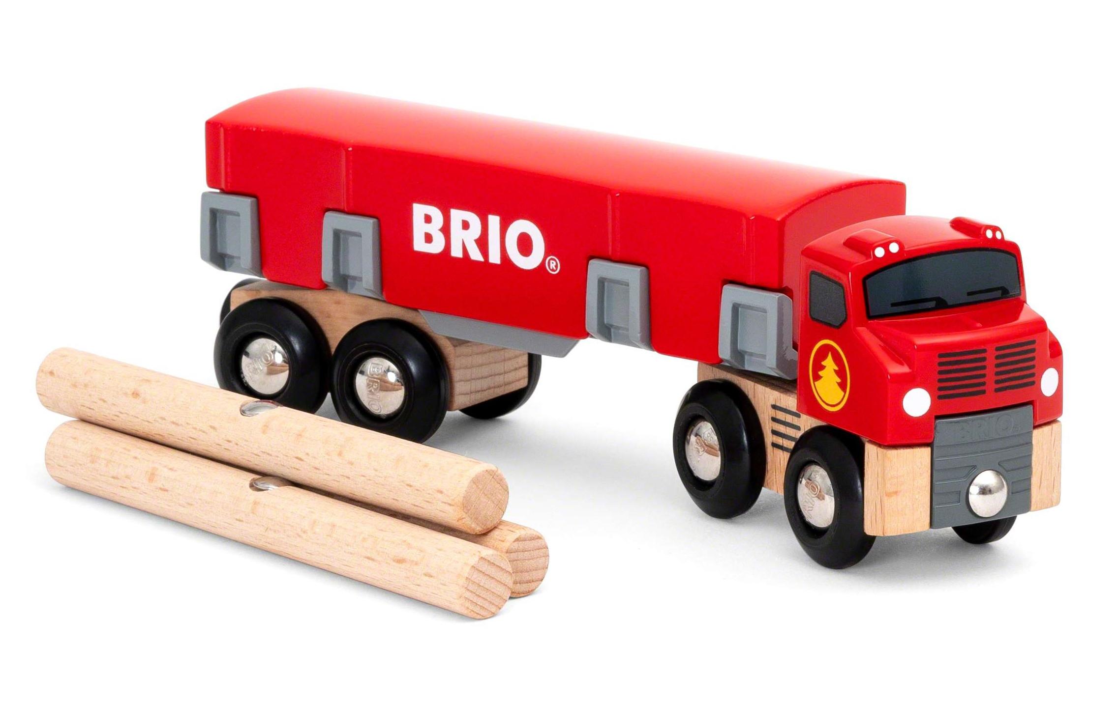 BRIO World Holztransporter mit MagnetladungTransporter mit Anhänger