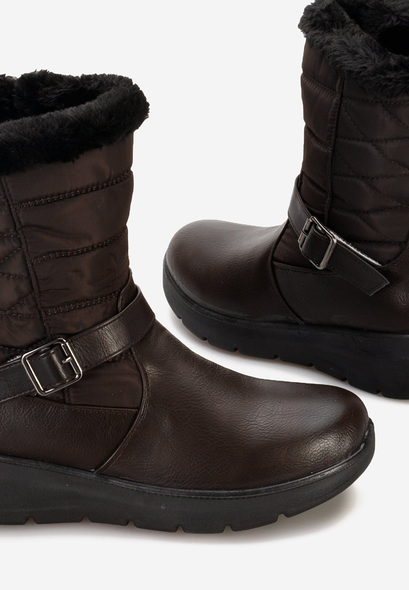 Bottes fourrées femmes bruns Eleanore