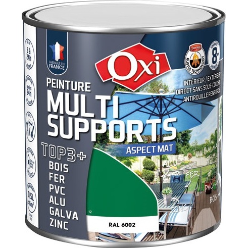 Peinture Mate Multi-supports 0.5 L Top 3+ - Vert Foncé