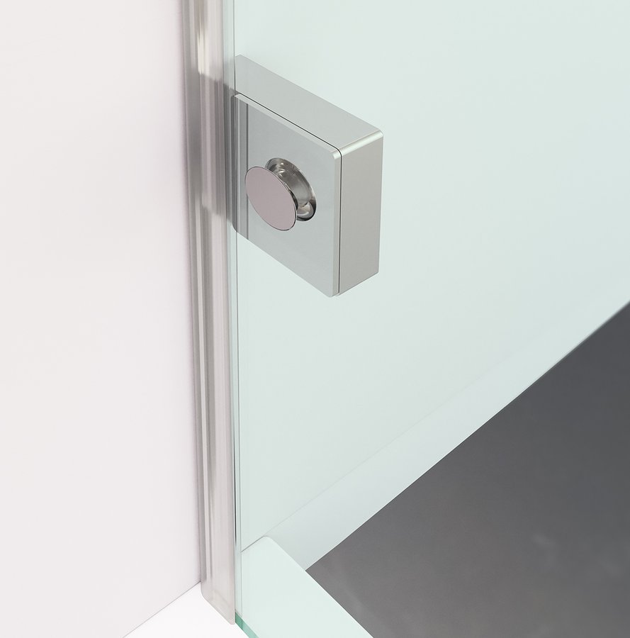Polysan Fortis Edge hoekcabine met draaideur links helder glas 100x100cm chroom