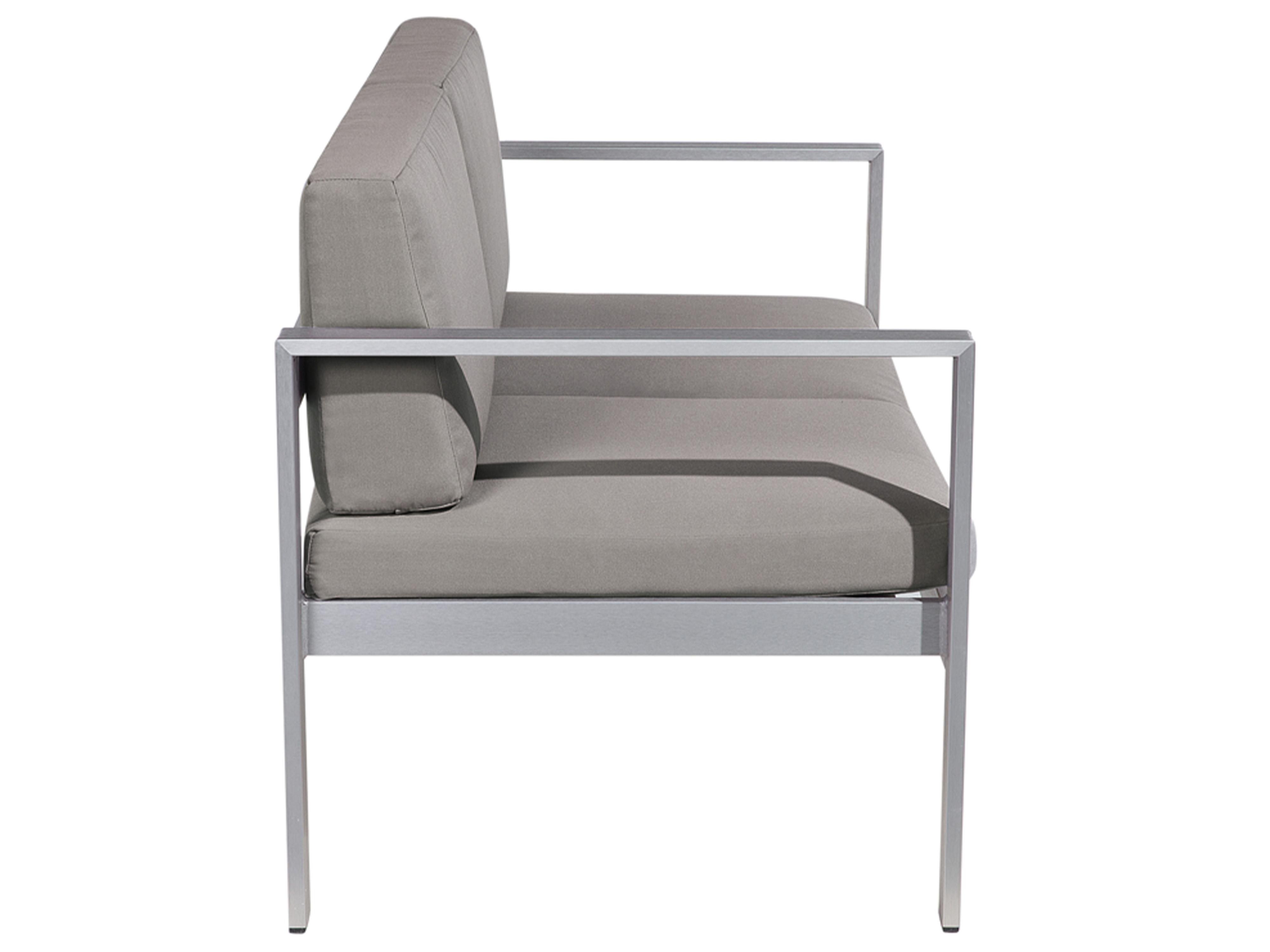 Loungeset met tafel 4-zits SALERNO Metaal Donkergrijs