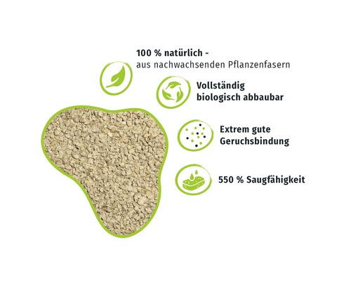 PRIMOX klonterende kattenbakvulling van plantaardige vezels, ongeparfumeerd, 8 l