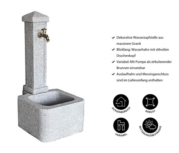 Dehner Granit-Gartenbrunnen Graz, ca. H110 cm
