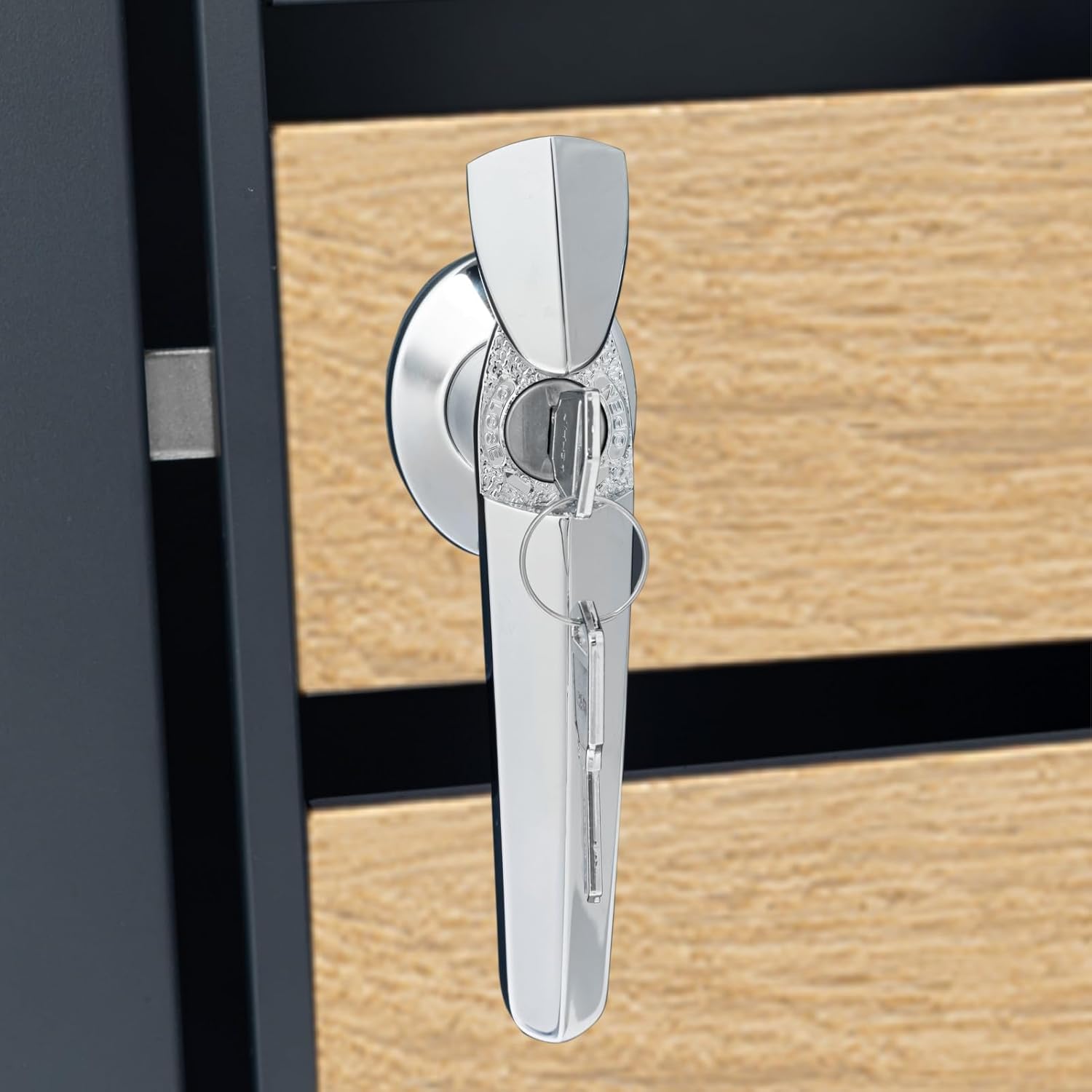 SCHARTEC® Mülltonnenbox 4er anthrazit mit Holz-Design erweiterbar 240l Mülltonnenverkleidung Mülltonnen Sichtschutz Unterstand