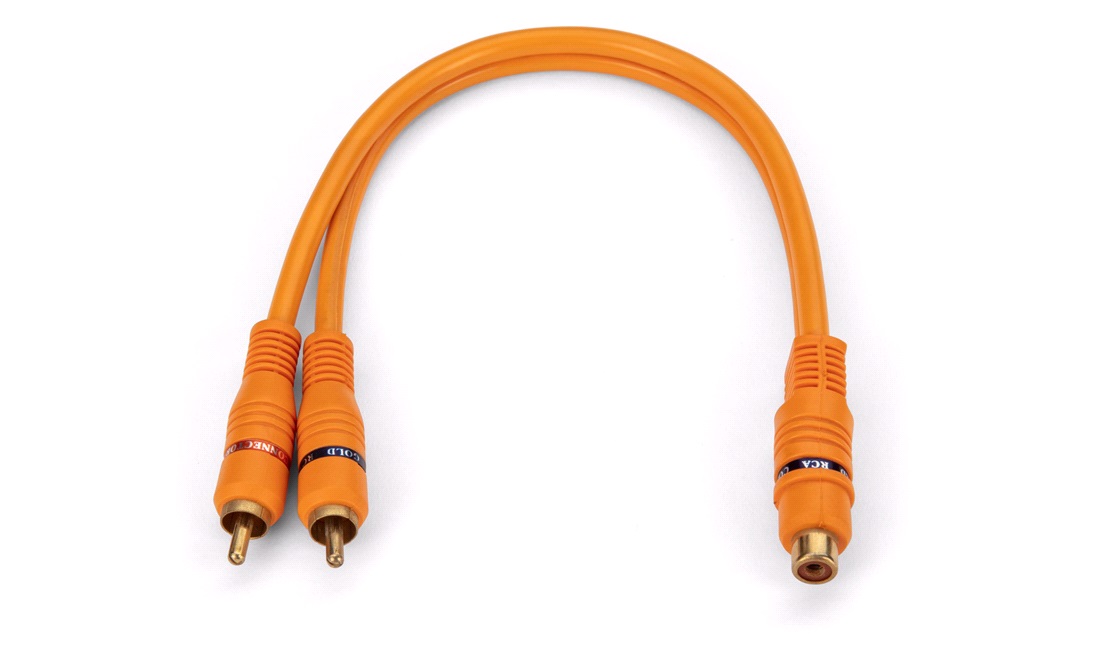 Phono Y-adapter, 2 stik/1 udtag