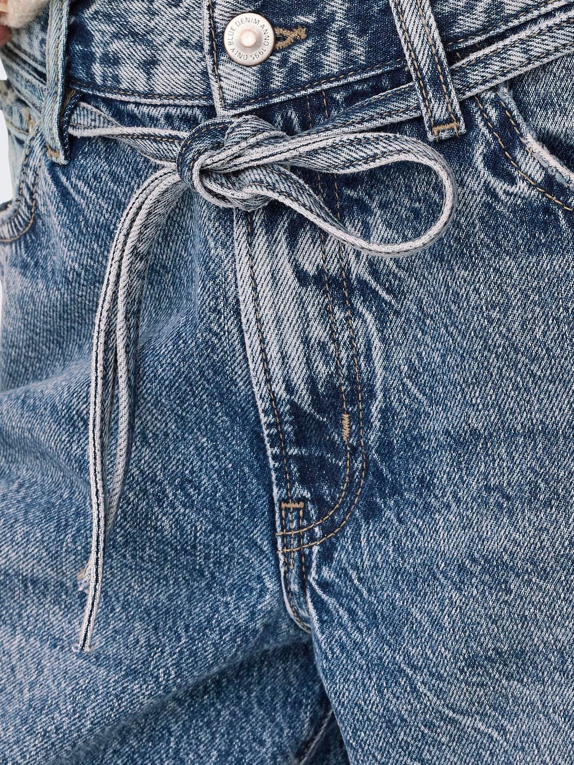 ONLGIANNA Mittlere Taille Ballon Schnitt Jeans Light Blue Denim